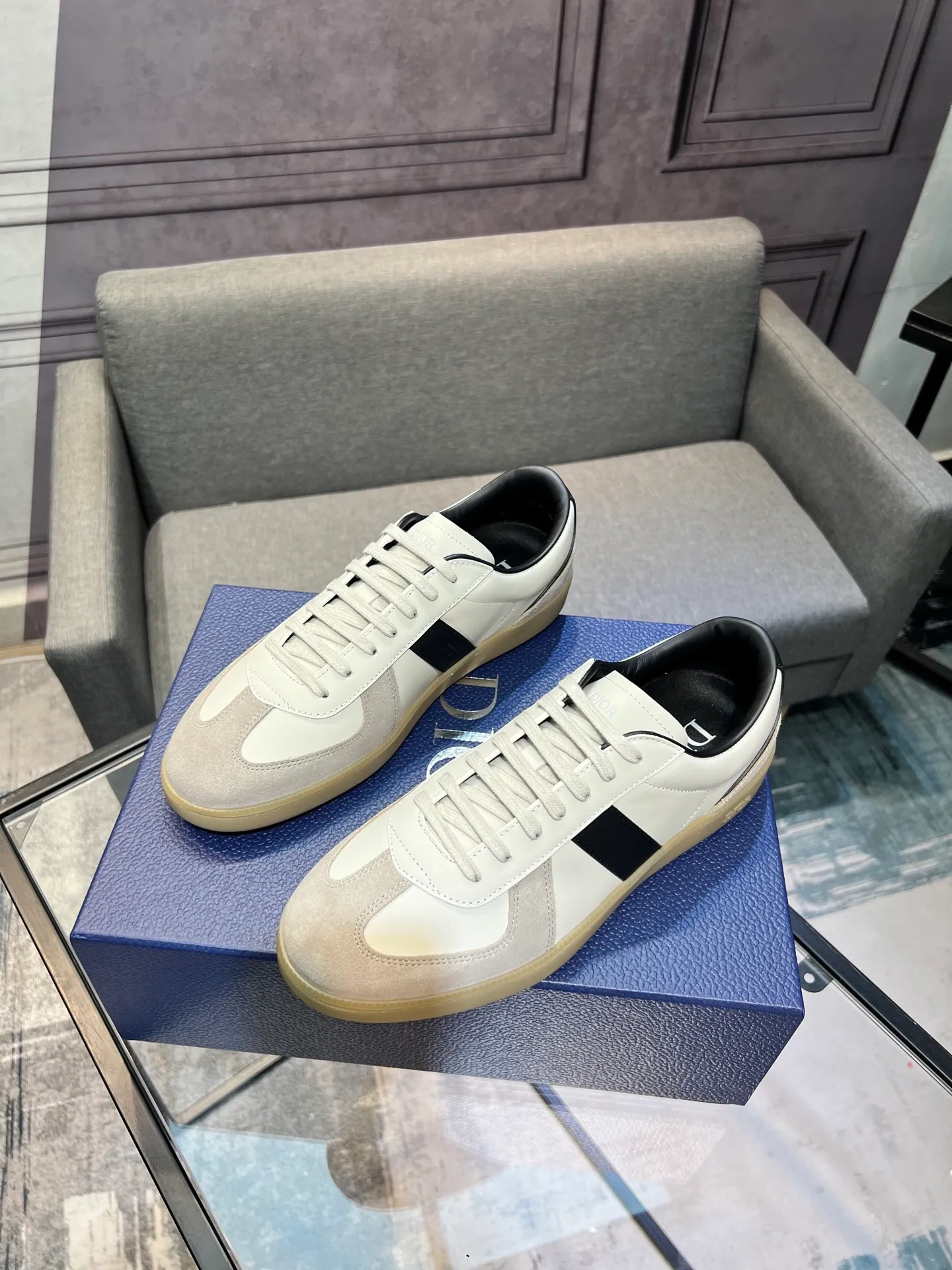 Men's men's shoes 💰560〖Audio⁠Di‎〗Dior2025⁠new‎ B01 training⁠德‎shoes Material⁠surface‎: layer⁠head‎leather⁠cow‎+lining cowhide‎ TPU original bottom⁠large⁠version‎ code number‎: male 39-45 <Male 38 46 done>